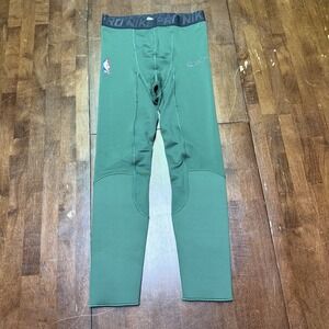 NIKE NBA PRO Green Padded Calf Compression Tights Pants. Men's‎ M-Tall NWOT